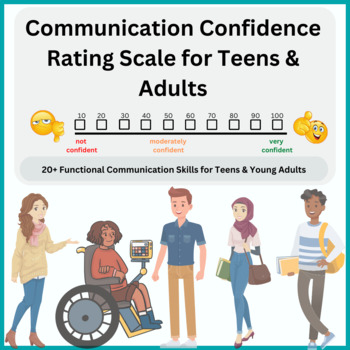 Preview of Functional Communication CONFIDENCE Rating Scale for Teen & Adults -Neurodiverse