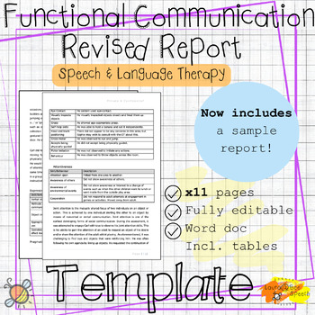 Preview of Functional Communication Profile - Revised | Report template | Speech therapy