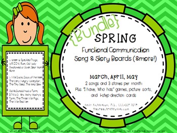 Preview of Functional Communication Song & Story Boards - SPRING Bundle