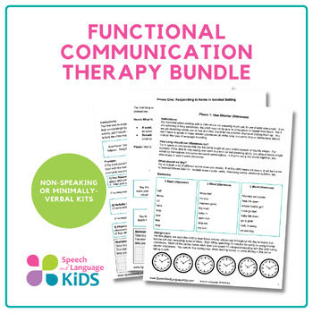 Preview of Functional Communication Therapy Bundle | Non-Speaking or Minimally-Verbal Kits