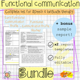 Functional Communication Profile report templates BUNDLE S