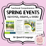 Functional Comprehension: Spring Events, Flyers, and Invitations