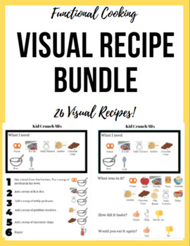 Preview of Functional Cooking Activities BUNDLE (26 visual recipes!)