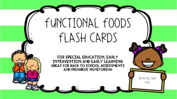Preview of Functional Foods Flash Cards