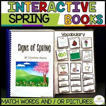 Preview of Spring Interactive Books - Vocabulary Practice for Early Childhood & Special Ed.