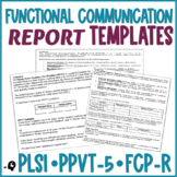 Functional Communication Report Templates
