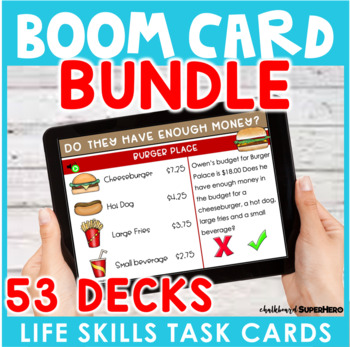 Preview of Functional Life Skills BOOM Cards™ {52 decks}