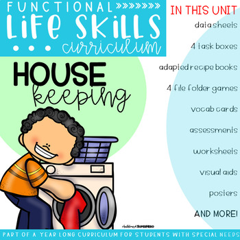 Preview of Functional Life Skills Curriculum {Housekeeping} Printable & Digital