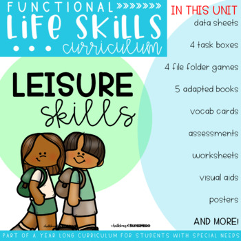 Preview of Functional Life Skills Curriculum {Leisure Skills} Printable and Digital