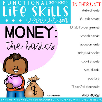 Preview of Functional Life Skills Curriculum {Money: The Basics} 