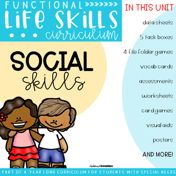 Preview of Functional Life Skills Curriculum {Social Skills} Printable and Digital