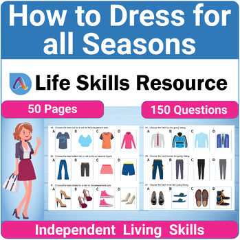 Preview of Functional Life Skills SPED Activity and Worksheets Dressing for All Occasions