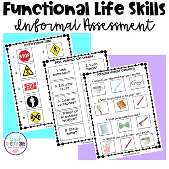 Preview of Functional Life Skills Informal Assessment for Speech Therapy