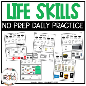 Preview of Functional Life Skills NO PREP Daily Practice for Special Education-March