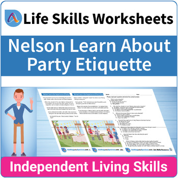 Preview of Executive Functioning Skills Short Story - Nelson Learns Party Etiquette