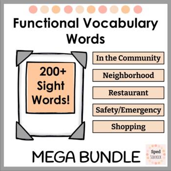 Preview of Functional Life Skills Vocabulary Words Mega Bundle