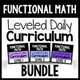 Functional Math Leveled Daily Curriculum {BUNDLE}