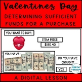 Functional Math Valentines Day Bill & Coin Counting & Suff