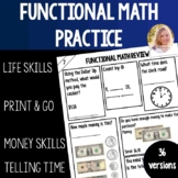 Functional Math Worksheet Life Skills Money Math Telling T