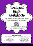 Functional Math Worksheets: Level 3