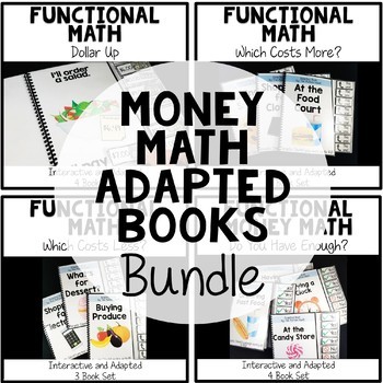 Preview of Functional Money Math Interactive Books Bundle Dollar Up Budgeting and more