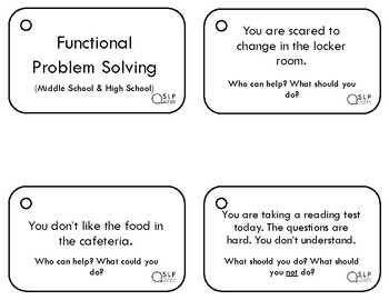functional problem solving speech therapy