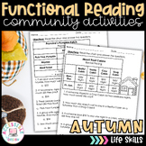 Functional Reading Activities - Autumn Community Events
