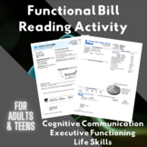 Functional Reading Electric & Water Bill, Credit Card Stat
