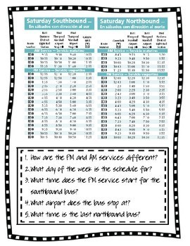 reading bus train schedules functional kimberly sanzo slp created