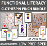 104 Functional Reading Clothespin Pinch Task Card Bundle