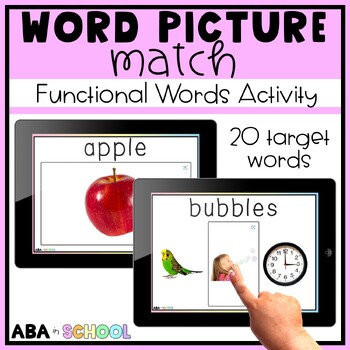 Preview of Matching Word to Picture Functional Reading Comprehension DIGITAL Activity