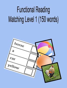 Preview of Functional Reading Matching Level 1