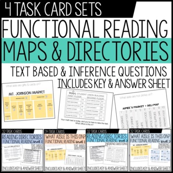 Preview of Functional Reading Task Card BUNDLE