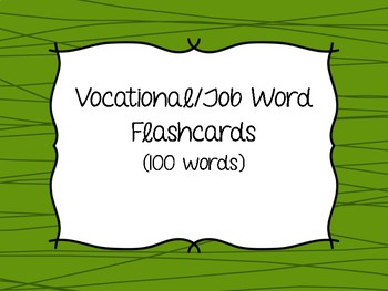 Preview of Functional Reading - Vocational & Job Sight Word Flashcards