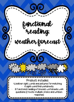 Preview of Functional Reading: Weather Forecast