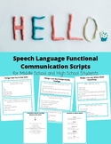 Middle & High School Speech Therapy Functional Scripts: Ba