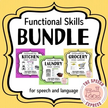 Preview of Functional Skills Bundle for Middle and High School Speech and Language