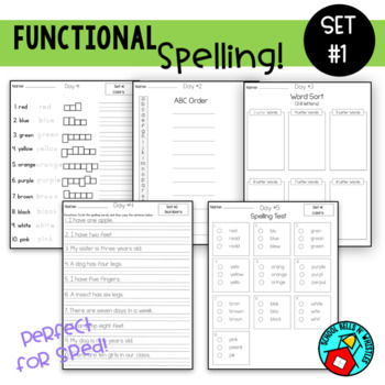 Preview of Functional Spelling / Special Education/ Resource