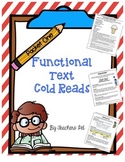 Cold Reads: Functional Text Packet 1