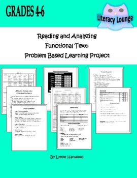 Preview of Functional Text Unit Problem Based Learning Project