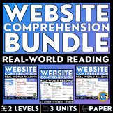 Website Comprehension BUNDLE - Real-World Reading Workshee