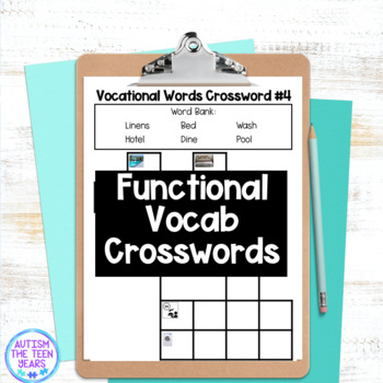 Preview of Functional Vocab Crosswords for Special Education
