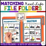 Functional Vocabulary File Folder Games for Special Education Matching Activity