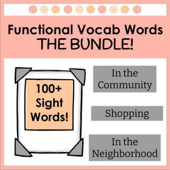 Preview of Functional Word Bundle - Shopping , Community , Neighborhood Life Skills