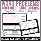Functional Word Problems Add or Subtract? Digital Interact