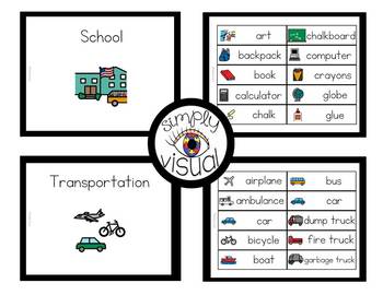 Functional Word Sets with Pictures Set 2 by Simply Visual | TpT