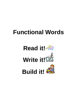 Preview of Functional Words Template