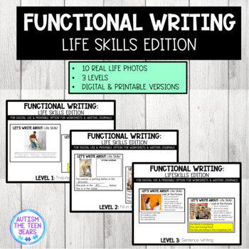 Preview of Functional Writing: Life Skills Edition for Special Education and Autism Classes
