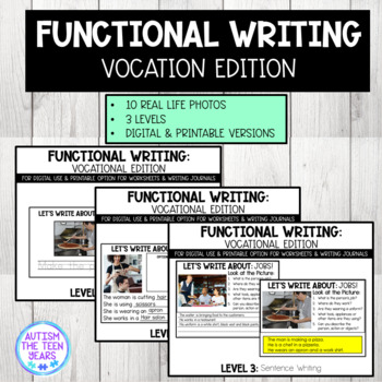 Preview of Functional Writing: Vocational Edition for Special Education 