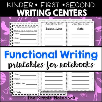 Preview of Functional Writing for Centers